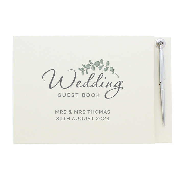 Personalised Botanical Wedding Guest Book & Pen - part of the Gifts Finder Personalised Wedding Gifts collection