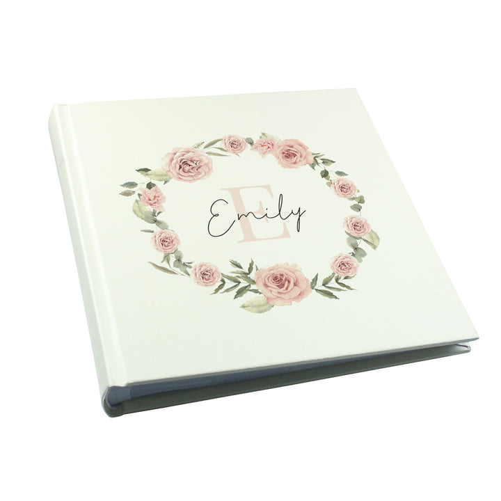 Buy Personalised Floral Wreath Square Photo Album available now at www.giftsfinder.co.uk