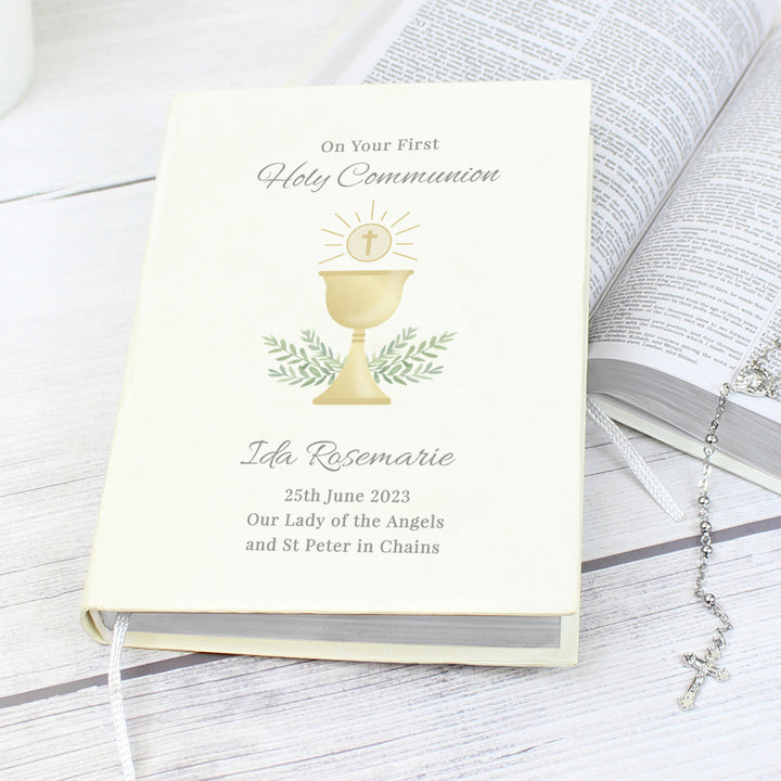 Buy Personalised First Holy Communion Holy Bible - Eco-friendly available now at www.giftsfinder.co.uk