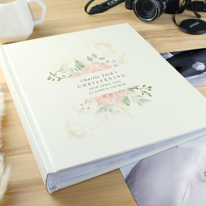 Buy Personalised Floral Watercolour Traditional Photo Album available now at www.giftsfinder.co.uk