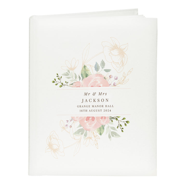 Buy Personalised Floral Watercolour Traditional Photo Album available now at www.giftsfinder.co.uk