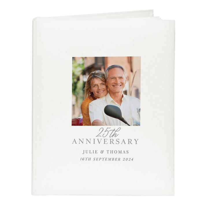 Buy Personalised Photo Upload 25th Anniversary Traditional Photo Album at www.giftsfinder.co.uk