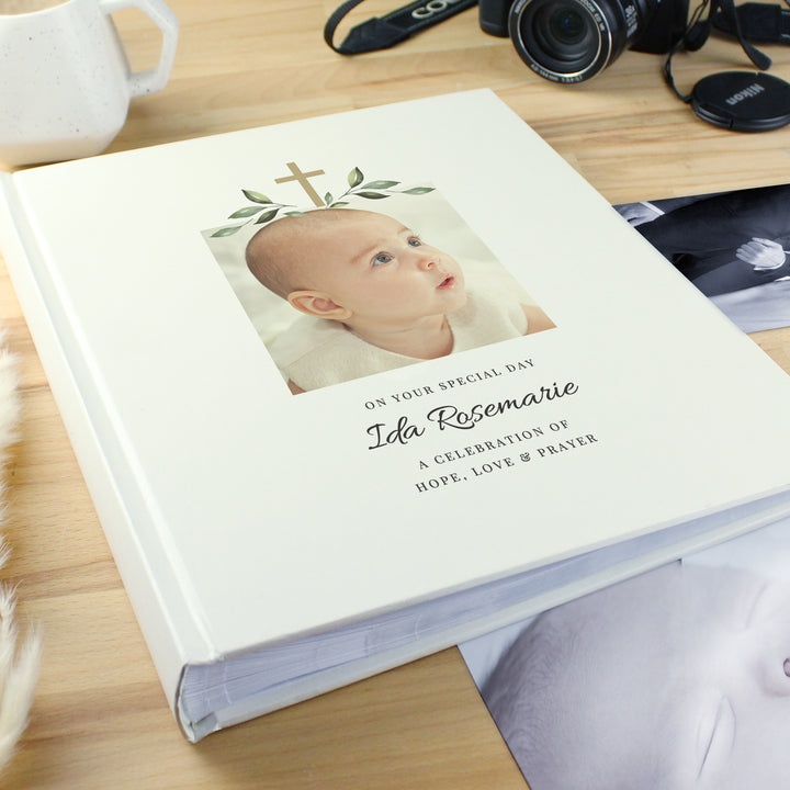 Personalised Christening Photo Upload Traditional Photo Album - part of the Photo Frames, Albums and Guestbooks collection