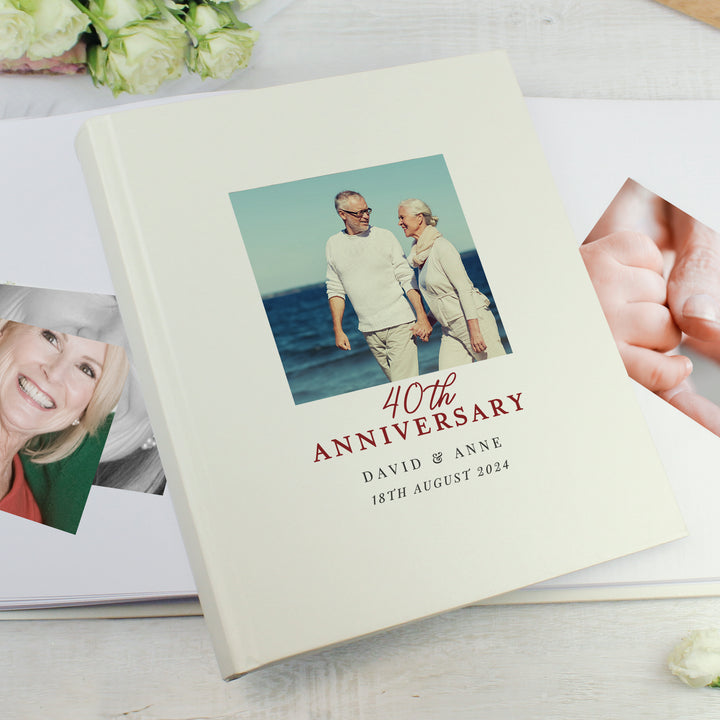 Personalised Photo Upload 40th Anniversary Traditional Photo Album