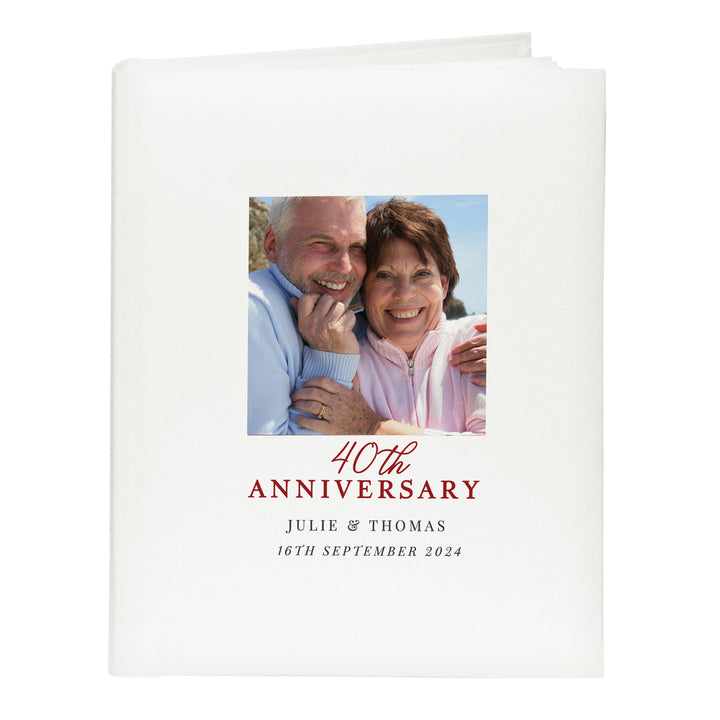 Personalised Photo Upload 40th Anniversary Traditional Photo Album