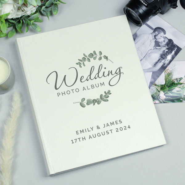 Buy Personalised Botanical Traditional Wedding Photo Album available now at www.giftsfinder.co.uk