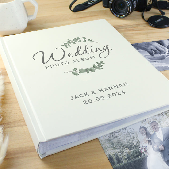 Buy Personalised Botanical Traditional Wedding Photo Album available now at www.giftsfinder.co.uk