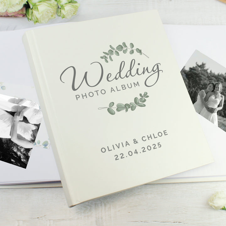 Buy Personalised Botanical Traditional Wedding Photo Album available now at www.giftsfinder.co.uk