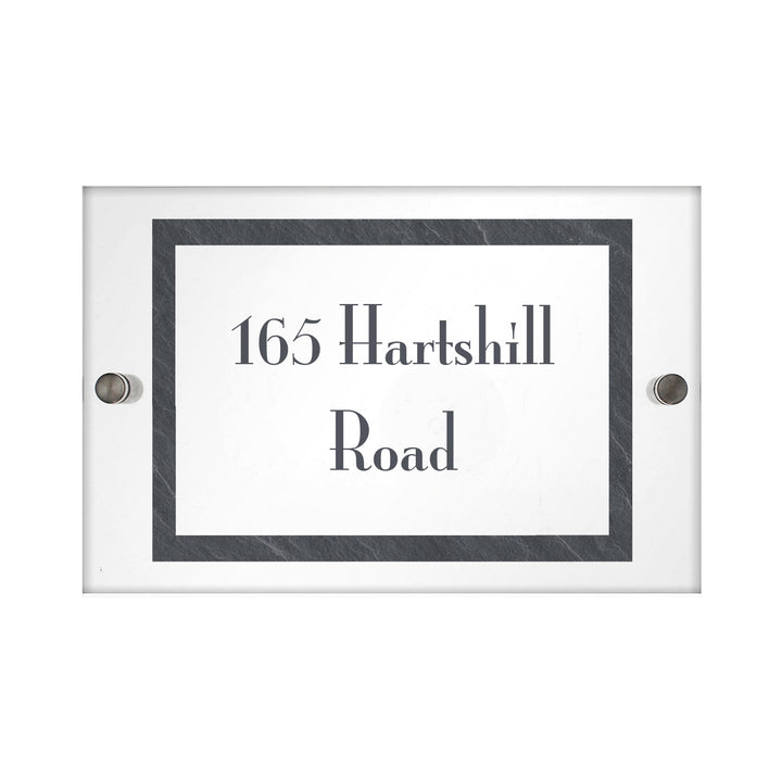 Buy Personalised Slate Effect Acrylic House Sign at www.giftsfinder.co.uk