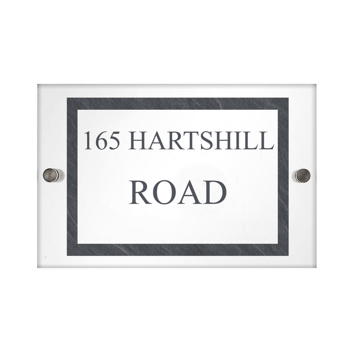 Buy Personalised Slate Effect Acrylic House Sign at www.giftsfinder.co.uk