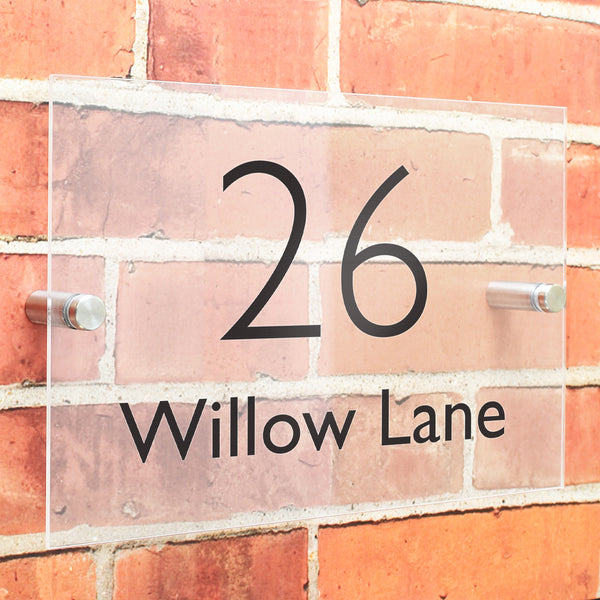 Personalised Modern Acrylic House Sign - part of the Personalised House Signs & Plaques collection