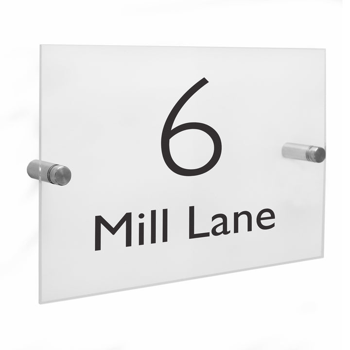 Buy Personalised Modern Acrylic House Sign at www.giftsfinder.co.uk