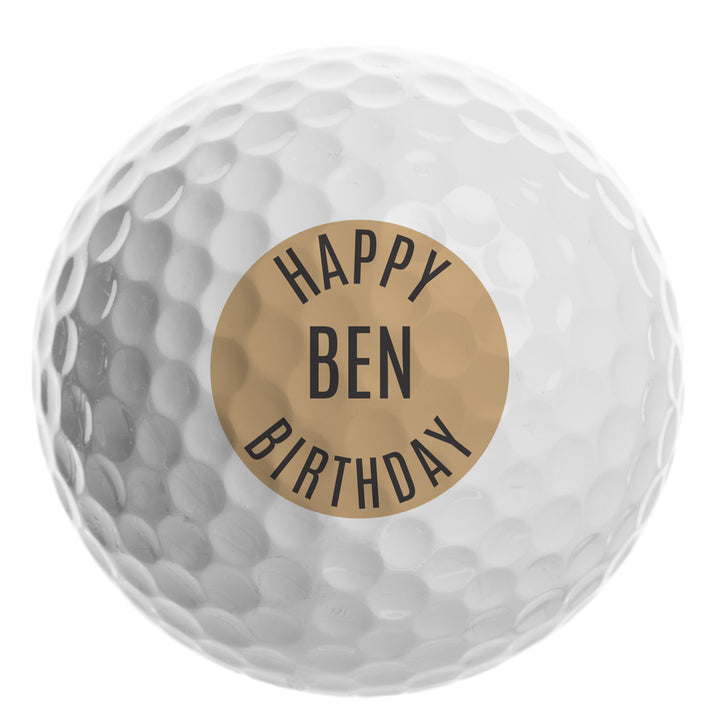 Personalised Happy Birthday Golf Ball - part of the Gifts Finder Personalised Birthday Gifts collection