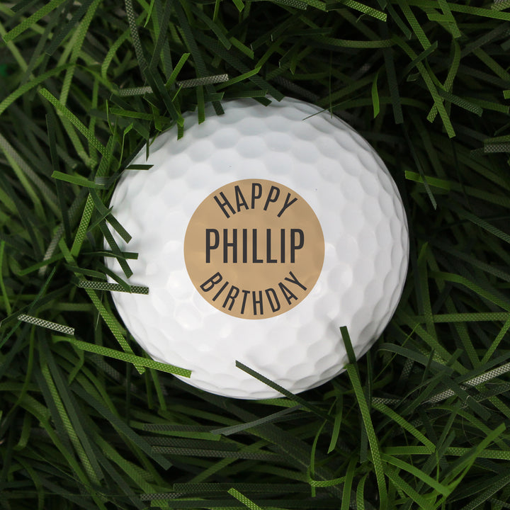 Personalised Happy Birthday Golf Ball - part of the Gifts Finder Personalised Birthday Gifts collection