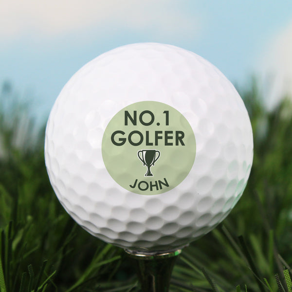 Buy Personalised No.1 Golfer Golf Ball at www.giftsfinder.co.uk