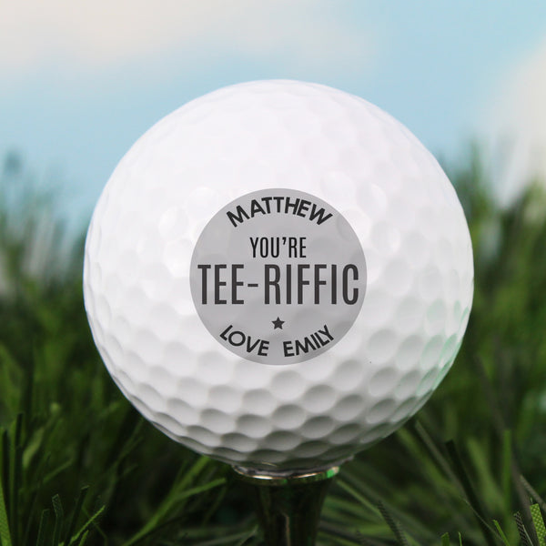 Buy Personalised Tee-riffic Golf Ball at www.giftsfinder.co.uk