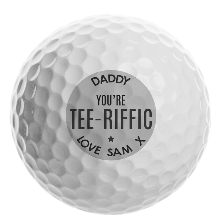 Personalised Tee-Riffic Golf Ball - part of the Gifts Finder Personalised Golf Gifts collection