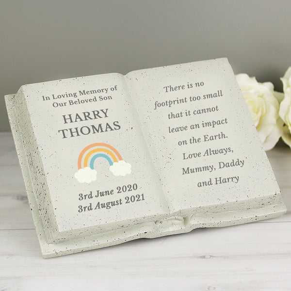 Personalised Rainbow Memorial Book in gift category Personalised Memorials