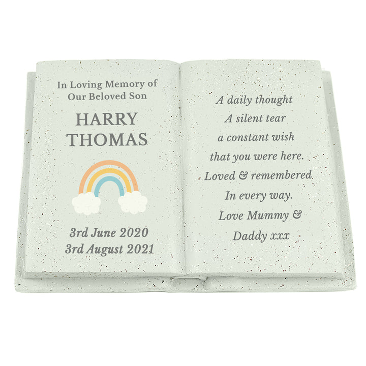 Personalised Rainbow Memorial Book in gift category Personalised Memorials