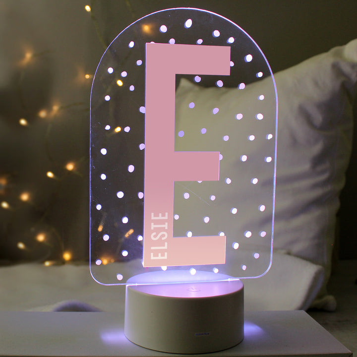 Buy Personalised Initial LED Colour Changing Night Light available now at www.giftsfinder.co.uk