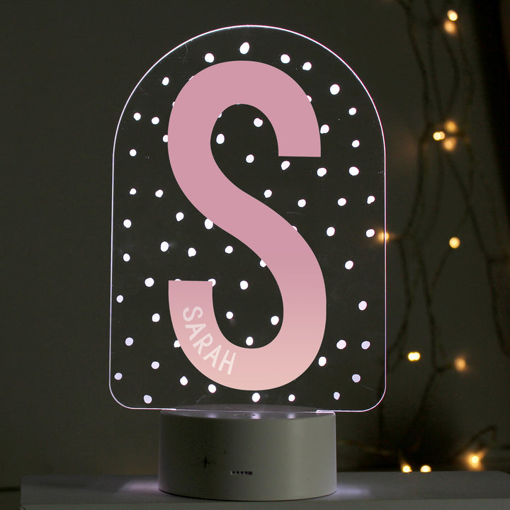 Buy Personalised Initial LED Colour Changing Night Light available now at www.giftsfinder.co.uk