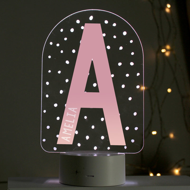 Buy Personalised Initial LED Colour Changing Night Light available now at www.giftsfinder.co.uk