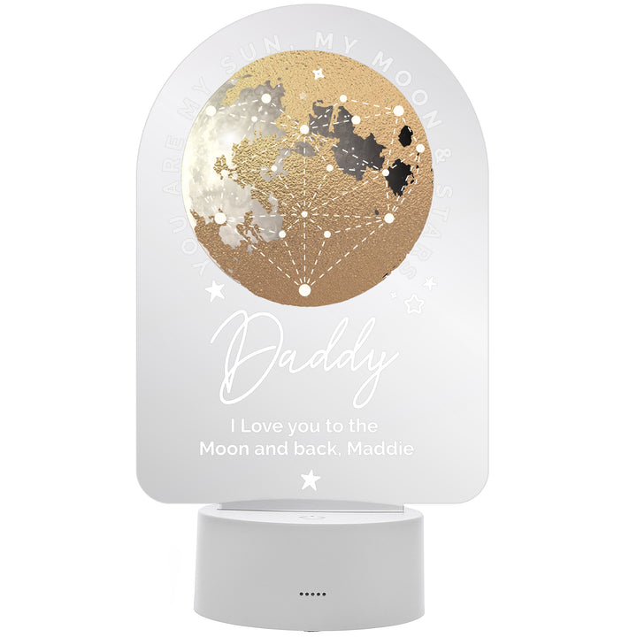 Personalised Sun Moon & Stars LED Colour Changing Night Light - part of the Gifts Finder Personalised Childrens Night Lights & Lamps collection