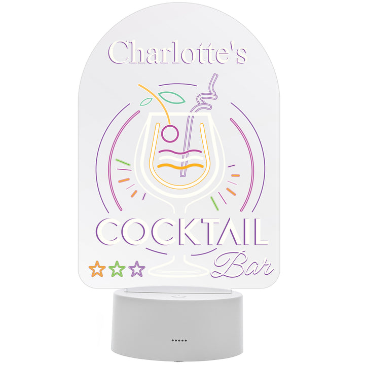 Buy Personalised Cocktail LED Colour Changing Night Light available now at www.giftsfinder.co.uk