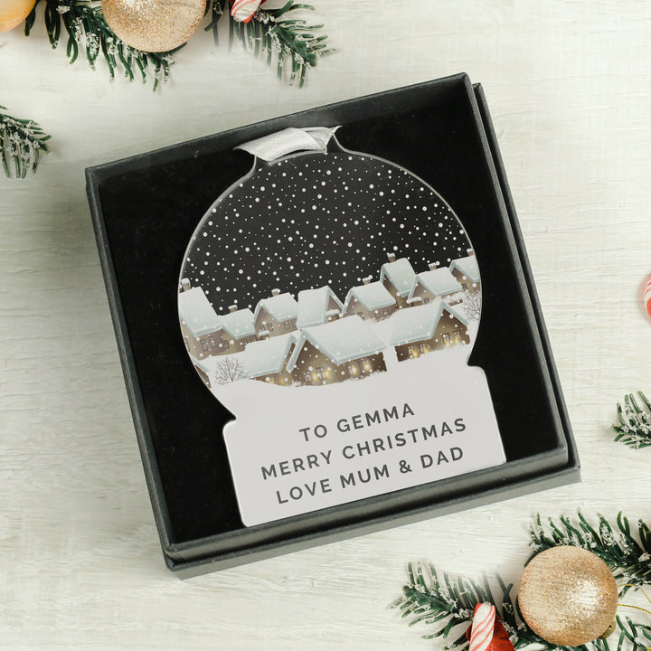 Personalised Christmas Home Acrylic Snowglobe Decoration - part of the Gifts Finder Personalised Christmas Decorations collection