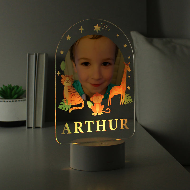 Buy Personalised Animal Photo Upload LED Colour Changing Night Light available now at www.giftsfinder.co.uk