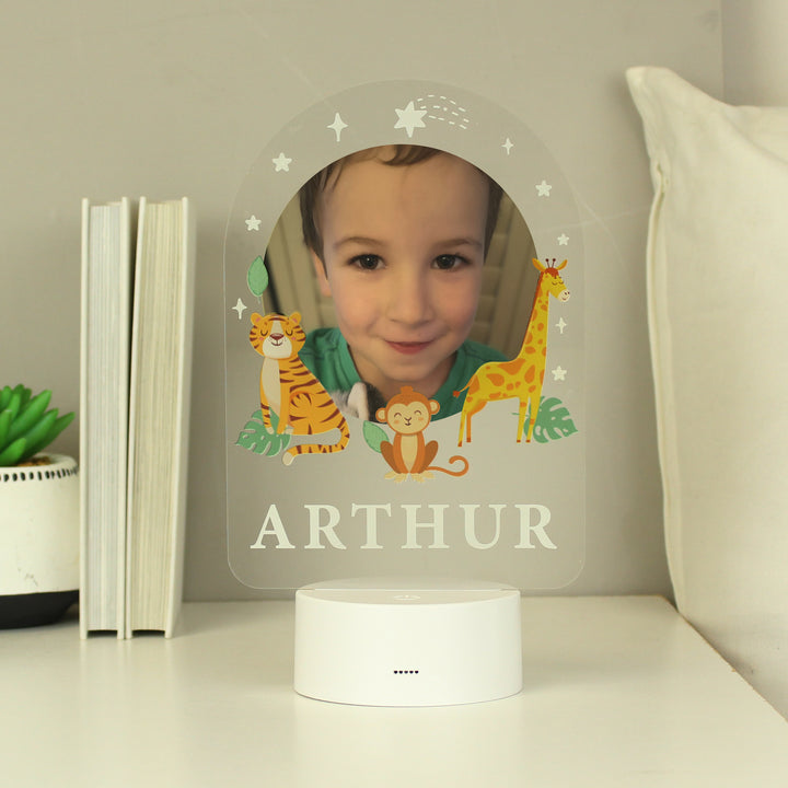 Buy Personalised Animal Photo Upload LED Colour Changing Night Light available now at www.giftsfinder.co.uk