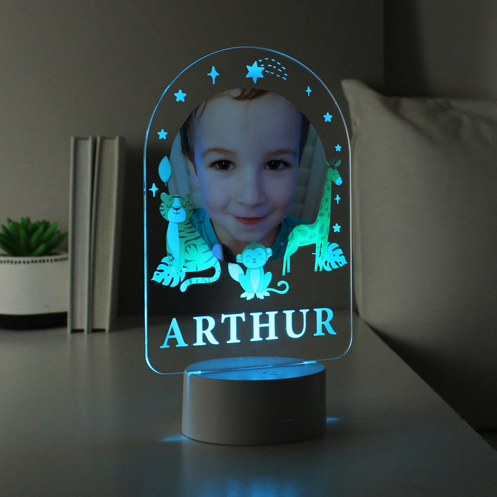 Buy Personalised Animal Photo Upload LED Colour Changing Night Light available now at www.giftsfinder.co.uk