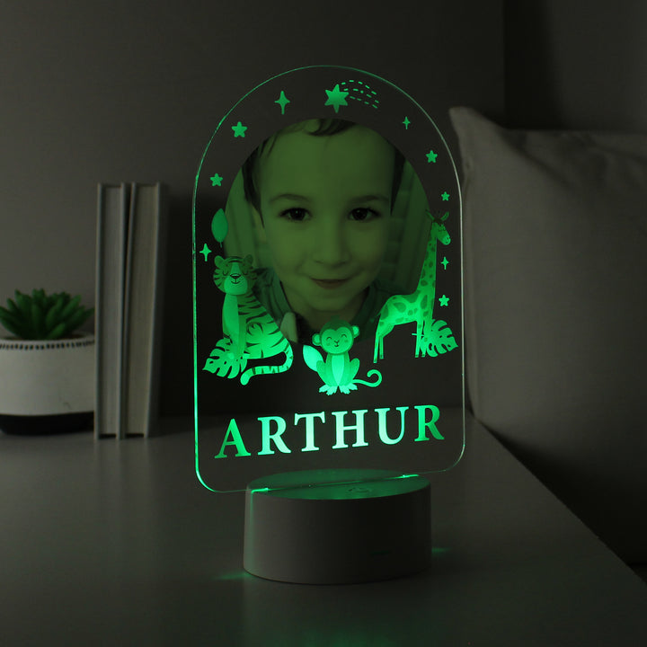 Buy Personalised Animal Photo Upload LED Colour Changing Night Light available now at www.giftsfinder.co.uk