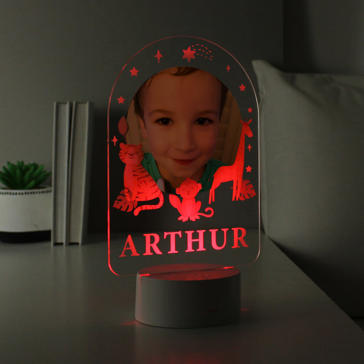 Buy Personalised Animal Photo Upload LED Colour Changing Night Light available now at www.giftsfinder.co.uk