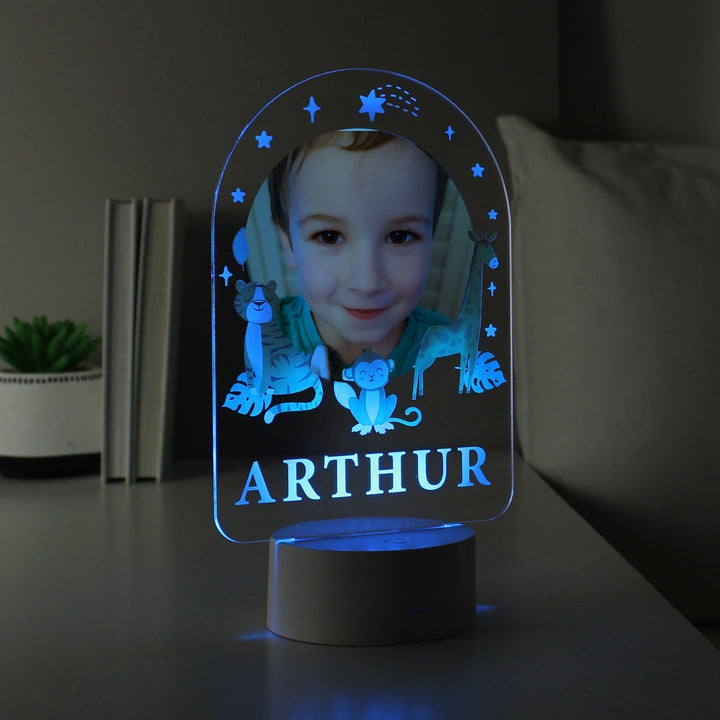 Buy Personalised Animal Photo Upload LED Colour Changing Night Light available now at www.giftsfinder.co.uk