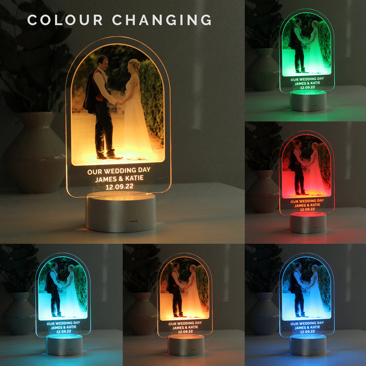 Buy Personalised Free Text & Photo Upload LED Colour Changing Light available now at www.giftsfinder.co.uk