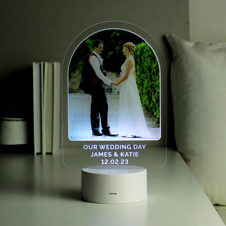 Buy Personalised Free Text & Photo Upload LED Colour Changing Light available now at www.giftsfinder.co.uk