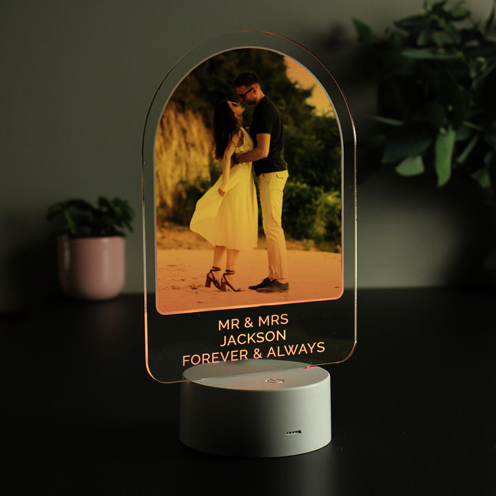 Buy Personalised Free Text & Photo Upload LED Colour Changing Light available now at www.giftsfinder.co.uk