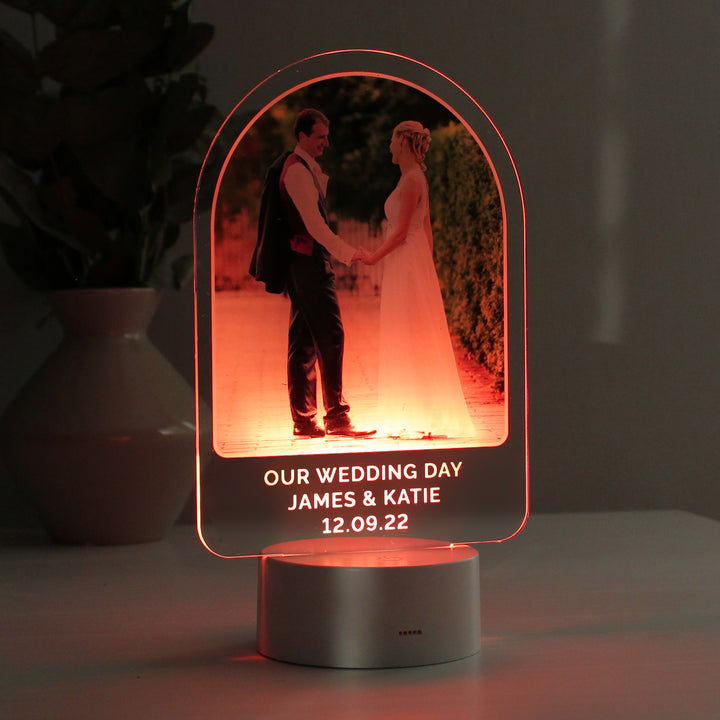 Buy Personalised Free Text & Photo Upload LED Colour Changing Light available now at www.giftsfinder.co.uk