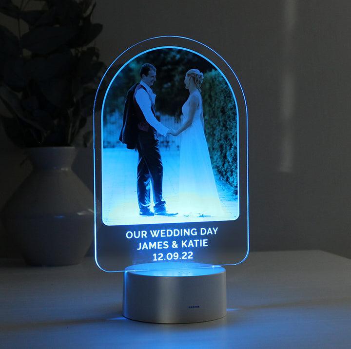 Buy Personalised Free Text & Photo Upload LED Colour Changing Light available now at www.giftsfinder.co.uk