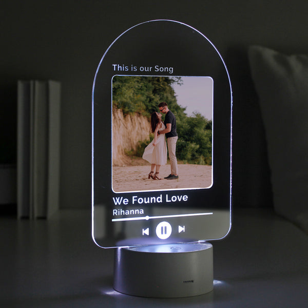 Buy Personalised Our Song Photo Upload LED Colour Changing Light at www.giftsfinder.co.uk