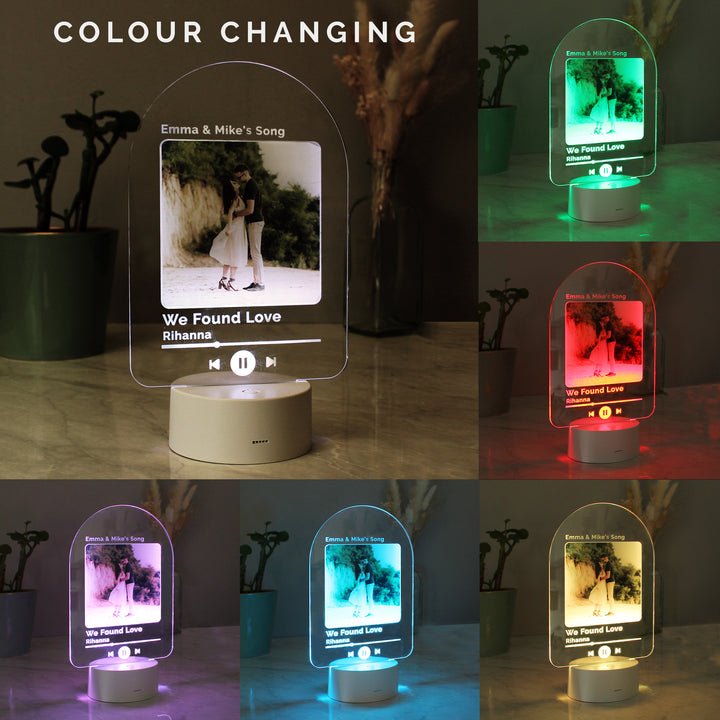 Buy Personalised Our Song Photo Upload LED Colour Changing Light at www.giftsfinder.co.uk