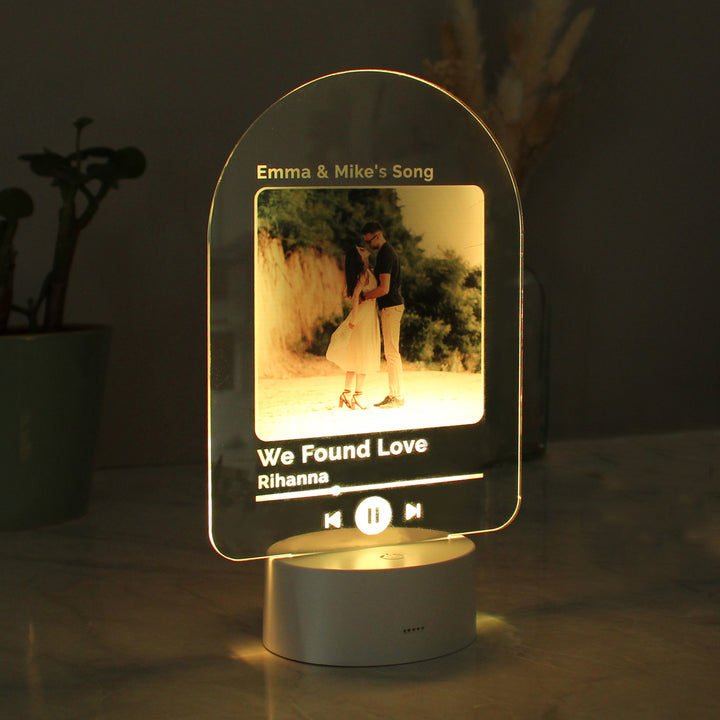 Buy Personalised Our Song Photo Upload LED Colour Changing Light at www.giftsfinder.co.uk