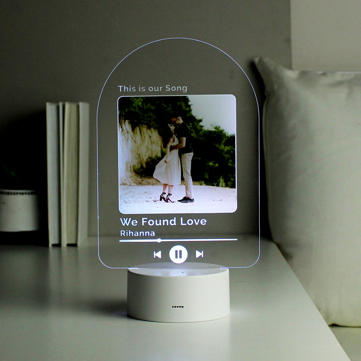 Buy Personalised Our Song Photo Upload LED Colour Changing Light at www.giftsfinder.co.uk