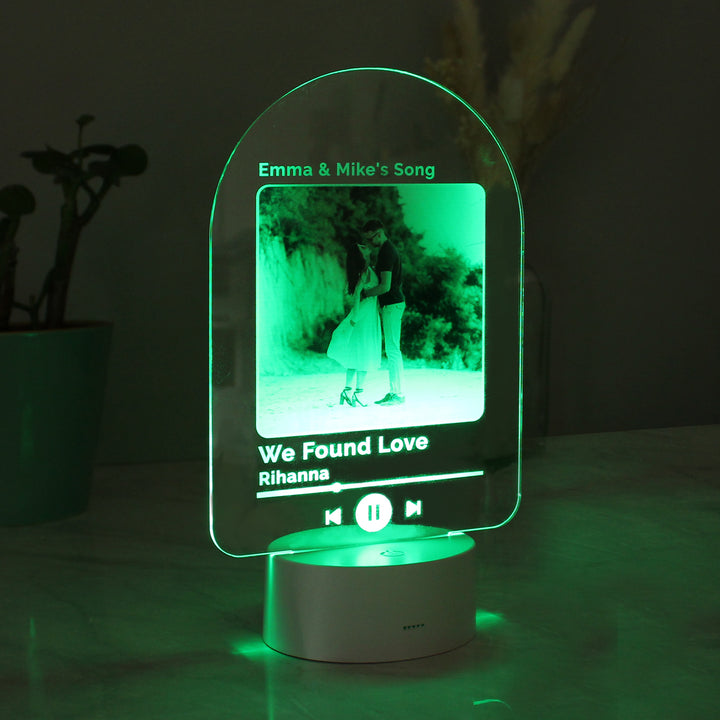 Buy Personalised Our Song Photo Upload LED Colour Changing Light at www.giftsfinder.co.uk