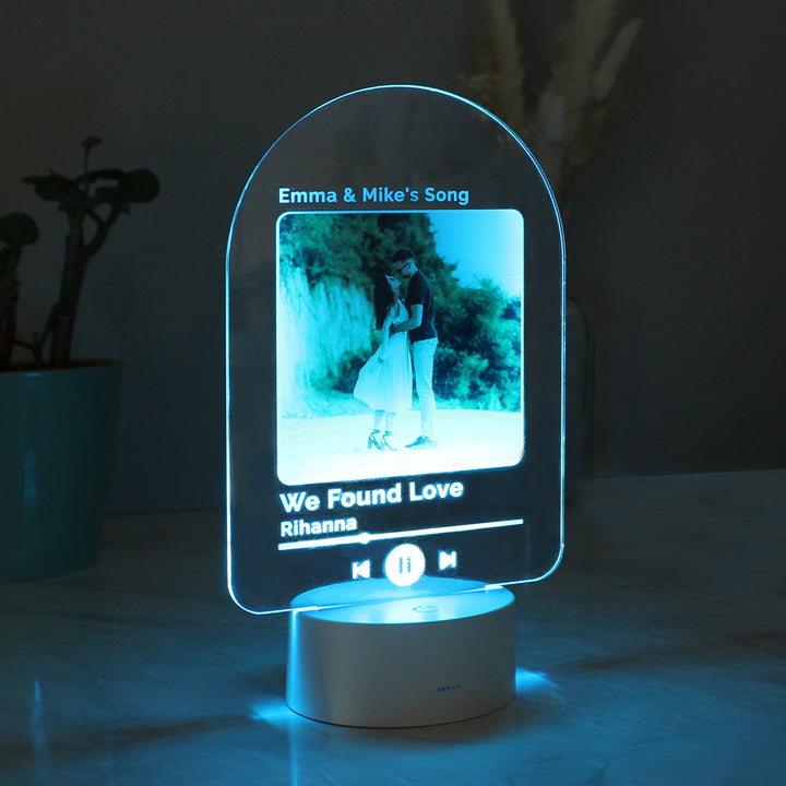 Buy Personalised Our Song Photo Upload LED Colour Changing Light at www.giftsfinder.co.uk