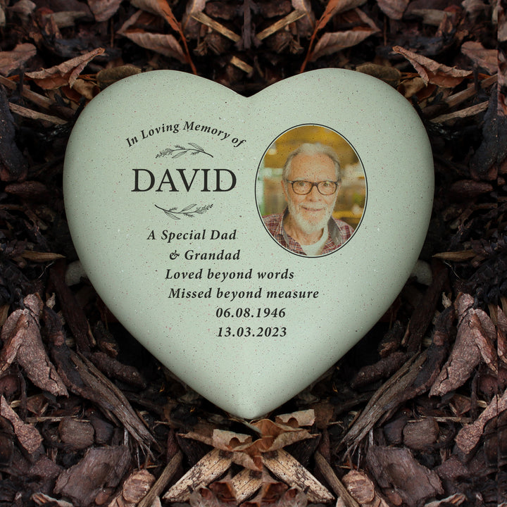 Personalised In Loving Memory Photo Upload Memorial Resin Heart - part of the Gifts Finder Personalised Memorials collection