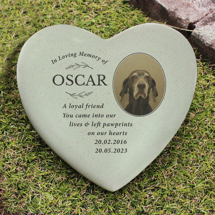 Personalised In Loving Memory Photo Upload Memorial Resin Heart - part of the Gifts Finder Personalised Memorials collection