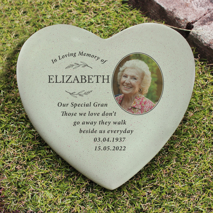 Personalised In Loving Memory Photo Upload Memorial Resin Heart - part of the Gifts Finder Personalised Memorials collection