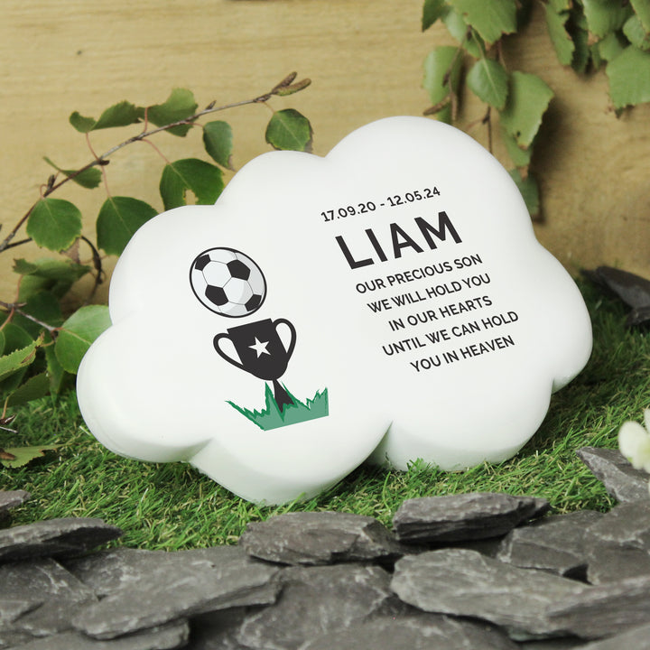 Buy Personalised Football Resin Memorial Cloud available now at www.giftsfinder.co.uk